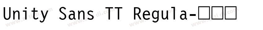 Unity Sans TT Regula字体转换